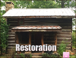 Historic Log Cabin Restoration  Wade, North Carolina